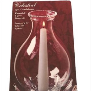 Candle glass lamp new box gift 3 piece set